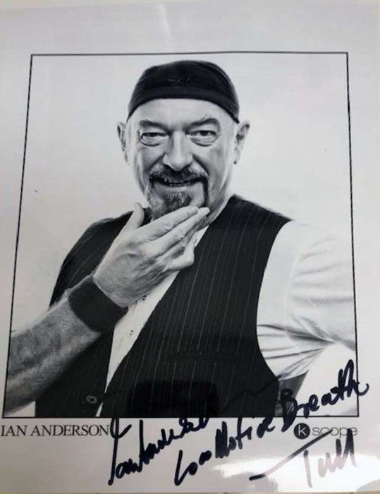 Lot 92: Jethro Tull Ian Anderson signed photo 8x10