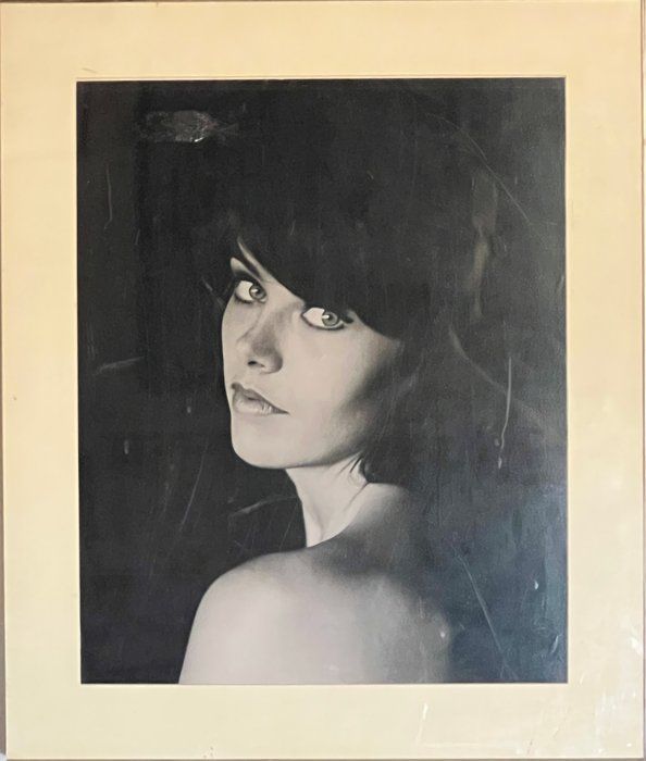 Lot 112: Jane Fonda custom framed photo