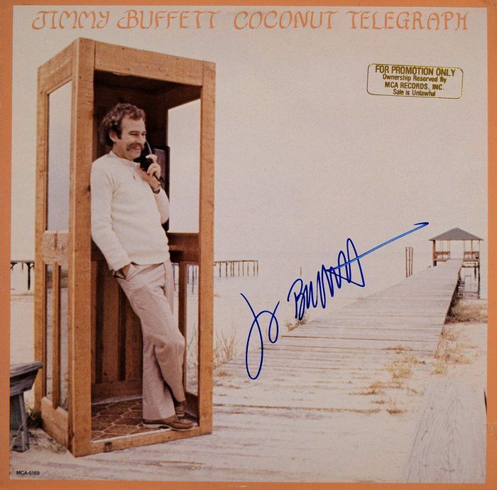 Lot 119: Jimmy Buffett signed Coconut Telegraph album