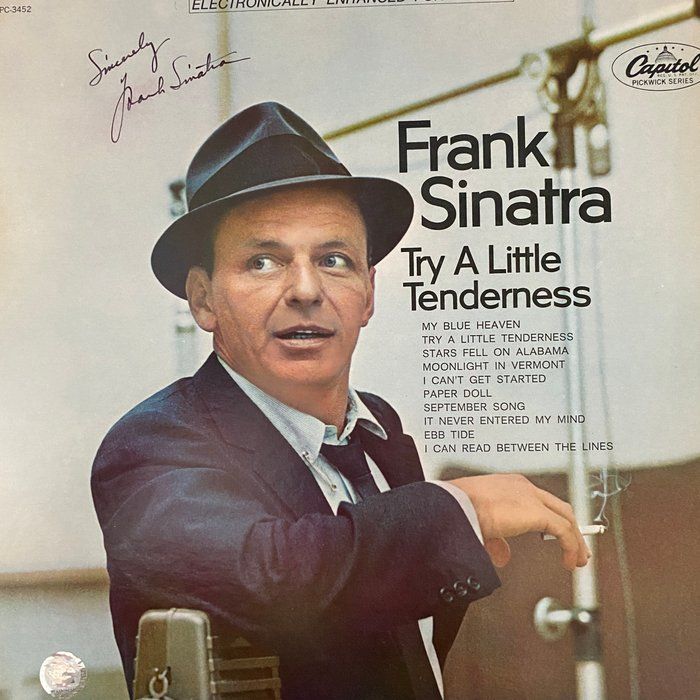 Lot 122: Frank Sinatra signed Try A Little Tenderness album. GFA Authenticated