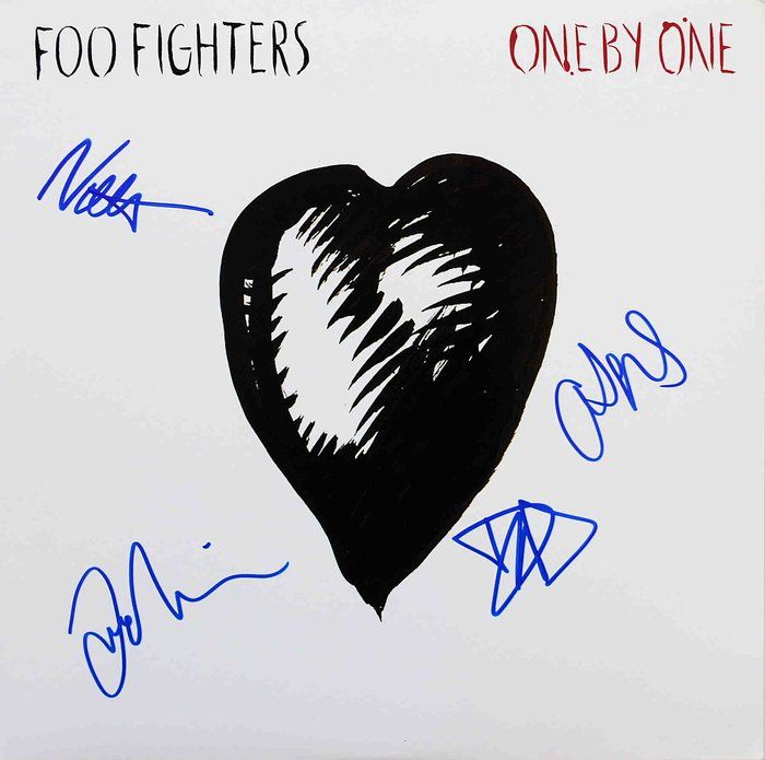 Lot 142: Foo Fighters One by One signed album