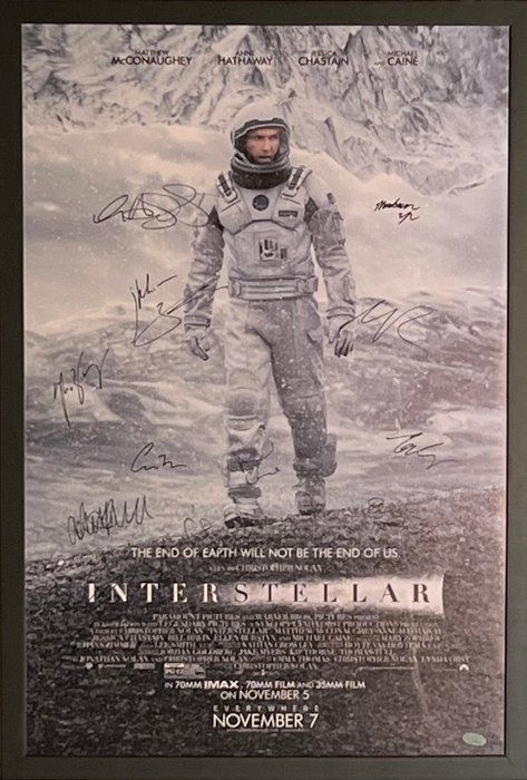 Lot 153: Interstellar cast signed movie poster