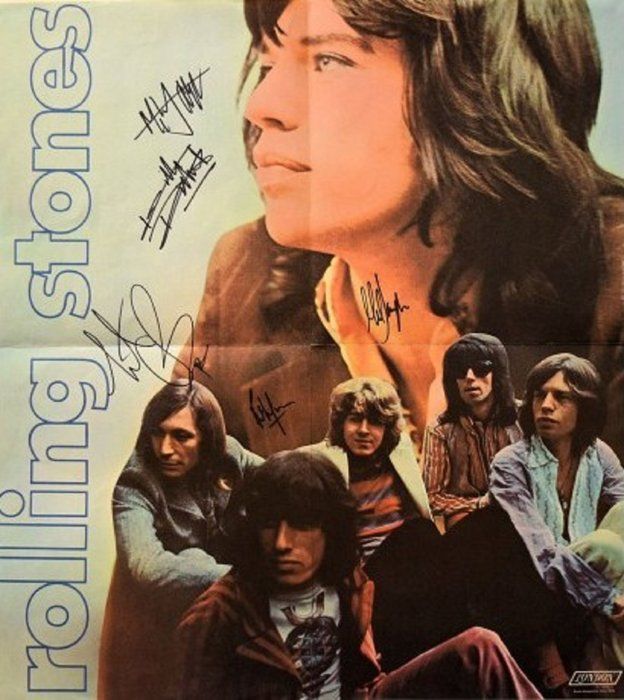 Lot 173: The Rolling Stones signed insert poster