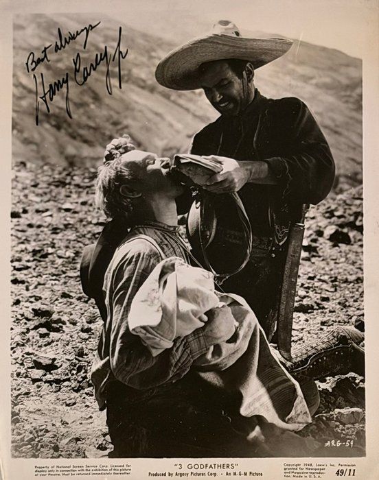 Lot 177: Harry Carey Jr. 3 Godfathers signed movie photo