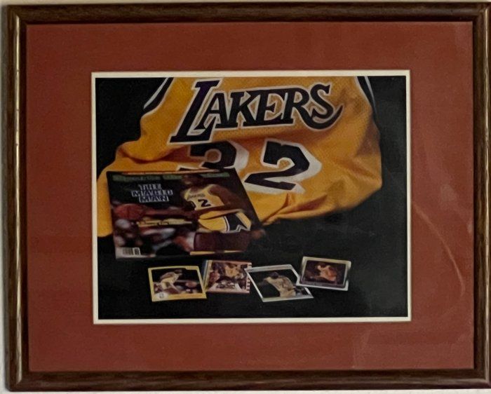 Lot 190: Magic Johnson custom framed photo