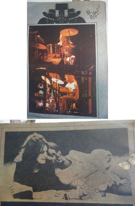 Lot 196: Yes band singed magazine page