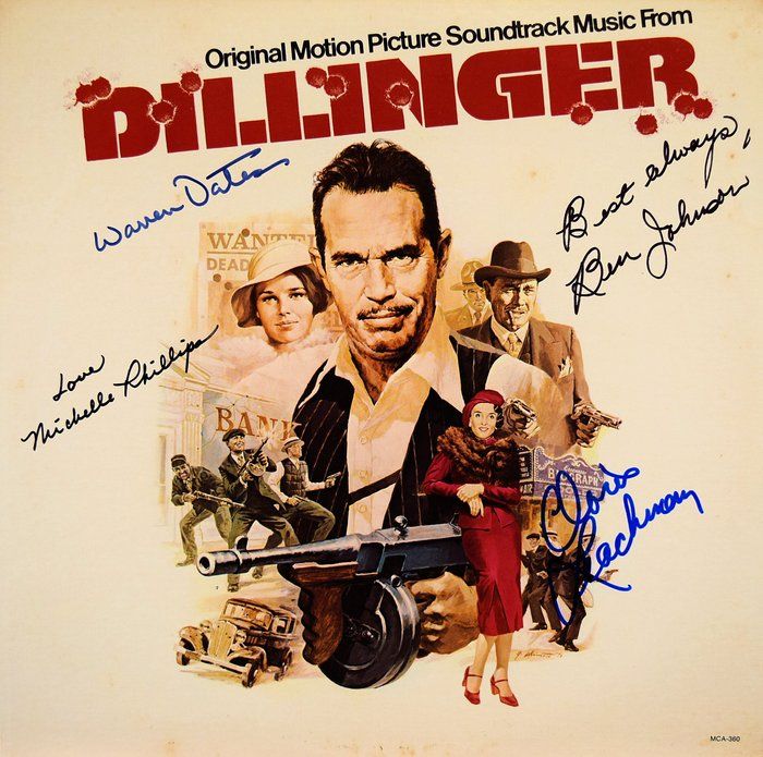 Lot 200: Dillinger signed movie soundtrack