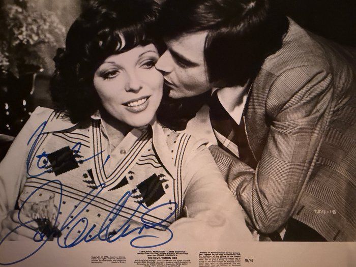 Lot 205: The Devil Within Her Joan Collins signed movie photo