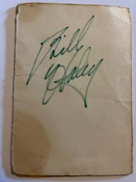 Lot 219: Bill Haley original autograph