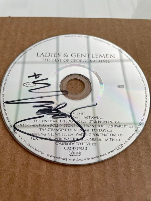 Lot 259: George Michael signed Ladies & Gentleman CD