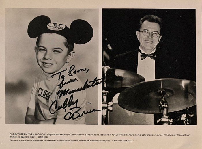 Lot 288: Disney Mouseketeer Cubby O'Brien signed photo