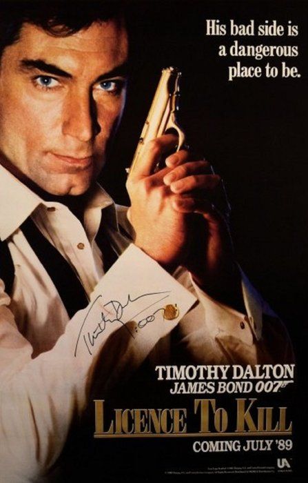 Lot 295: James Bond in License to Kill signed movie poster
