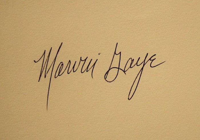 Lot 315: Marvin Gaye Lets Get It On  signature slip