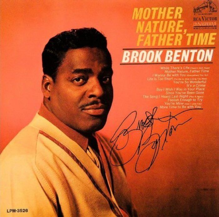 Lot 348: Brook Benton signed Mother Nature, Father Time album