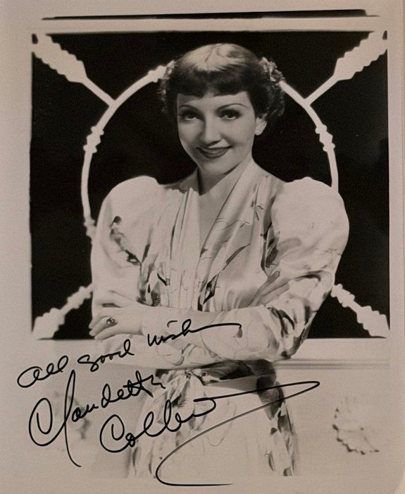 Lot 355: It Happened One Night 1934 Claudette Colbert signed photo