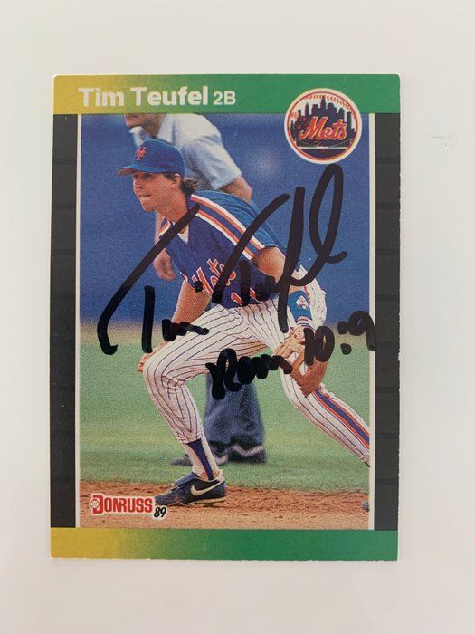 Lot 660: Tim Teufel signed baseball card