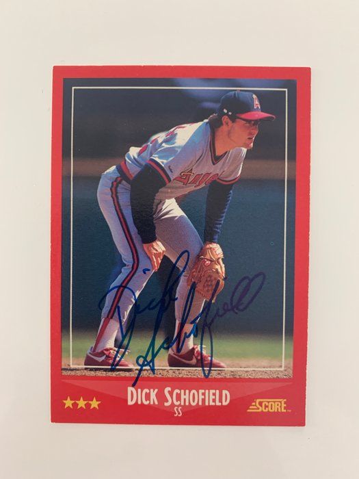 Lot 663: Dick Schofield signed baseball card