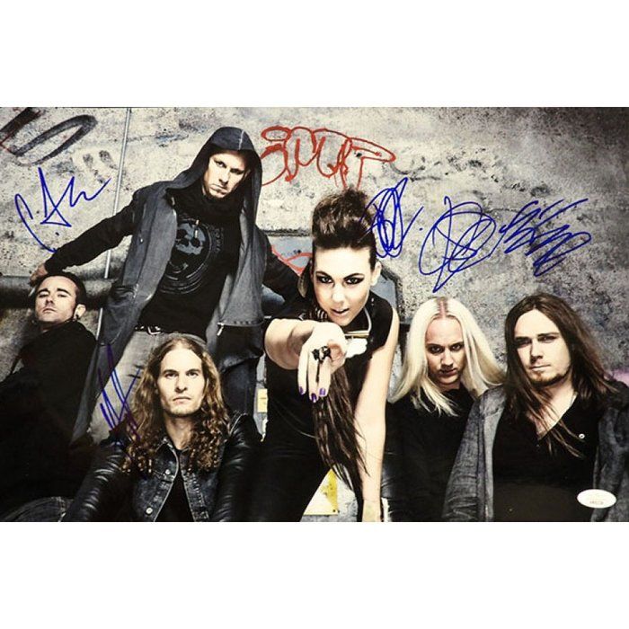 Lot 665: Amaranthe Band Signed photo. JSA Authenticated