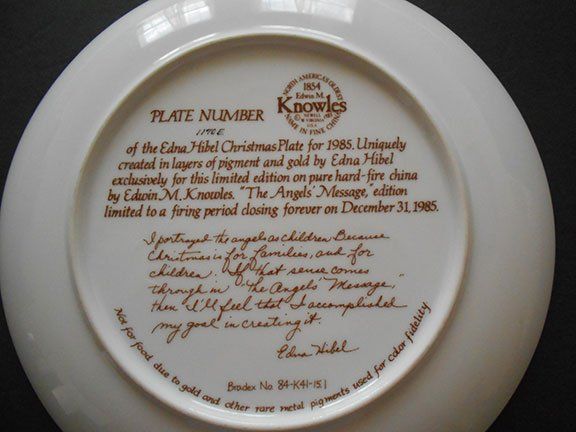 Lot 2: Edna Hibel Signed Plate