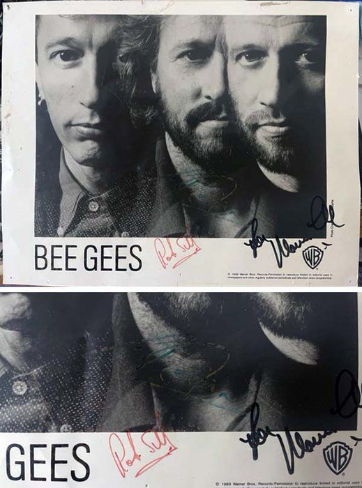 Lot 6: The Bee Gees band signed photo