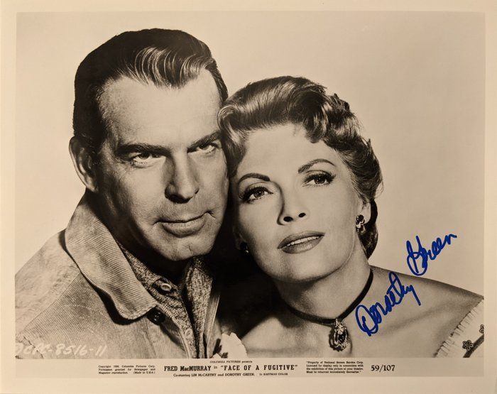 Lot 37: Face of a Fugitive Dorothy Green signed movie photo