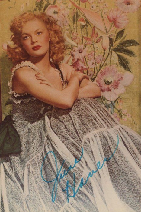 Lot 42: The Dolly Sisters June Haver signed photo