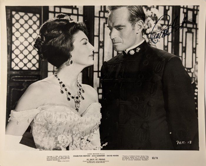 Lot 45: 55 Days at Peking Charlton Heston signed photo