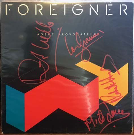 Lot 55: Foreigner agent Provocateur signed album