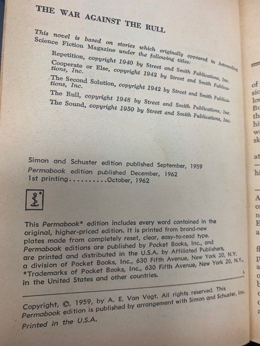 Lot 58: The War Against The Rull first edition book
