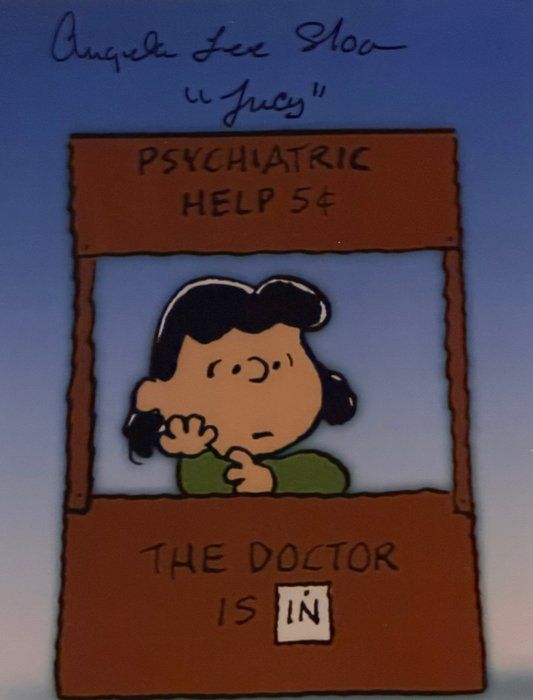Lot 61: Peanuts voice of Lucy Van Pelt Angela Lee Sloan signed photo
