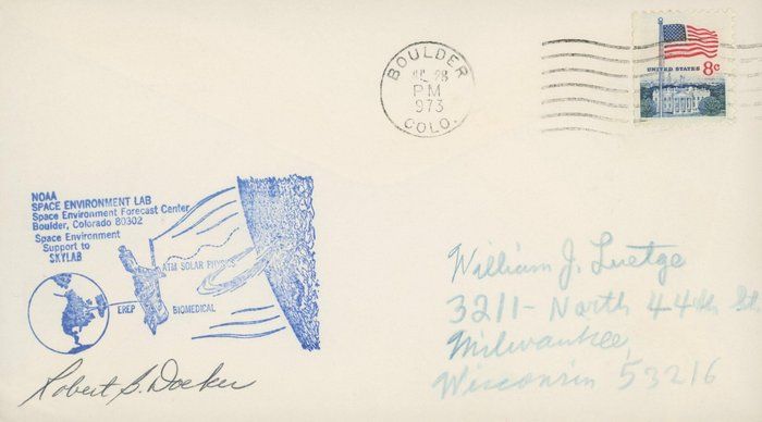 Lot 70: NOAA Space Environment Lab Robert Doeker signed cover