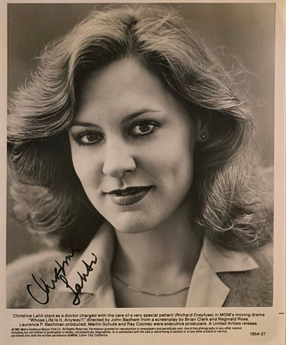 Lot 83: Whose Life Is It Anyway? Christine Lahti signed movie photo