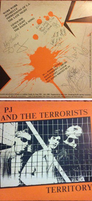 Lot 98: PJ and the Terrorists Territory band signed album