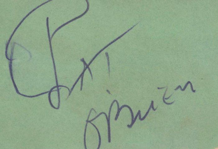 Lot 105: The Fighting 69th Pat O'Brien signature cut