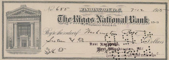 Lot 113: Major General William Arnold signed check