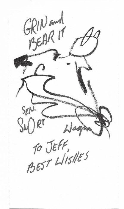 Lot 134: Fred Wagner Signed Note