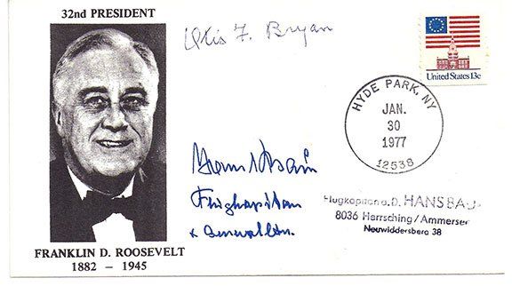 Lot 150: Otis F. & Bauer, Hans Bryan Signed Cover