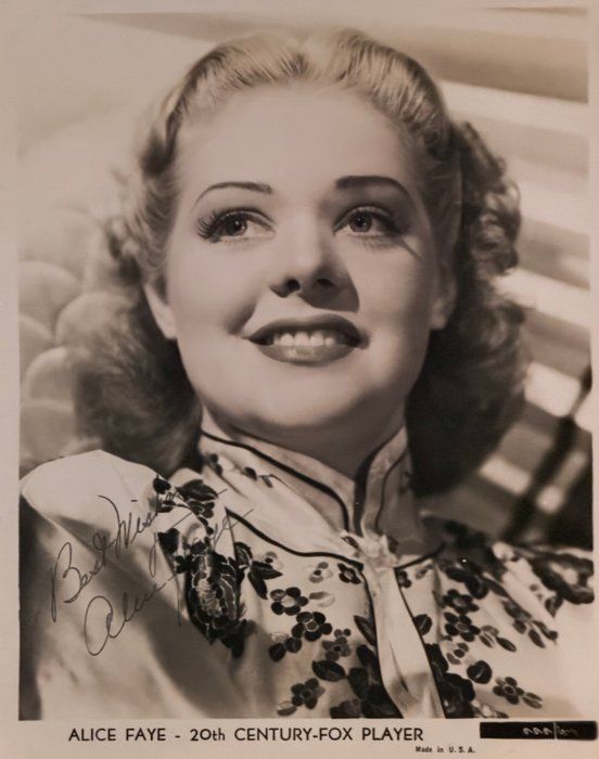 Lot 170: Hello, Dolly! Alice Faye signed photo