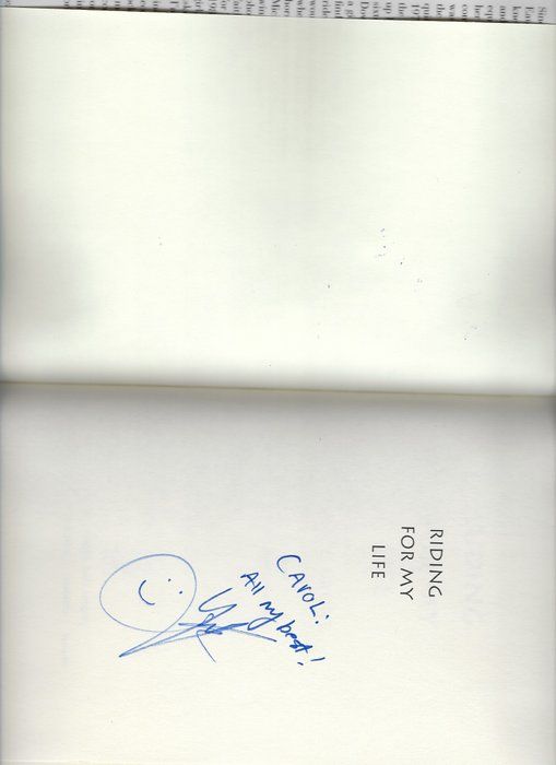 Lot 184: Riding For My Life Julie Krone signed book
