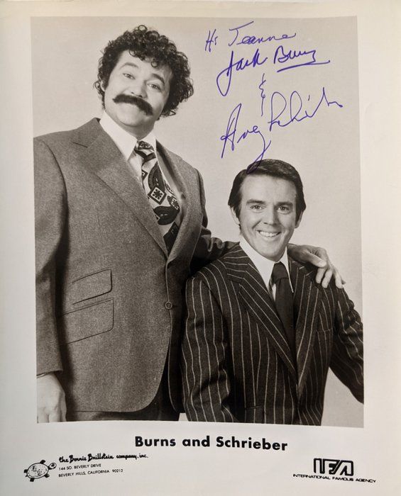 Lot 186: Jack Burns/ Avery Schrieber signed photo