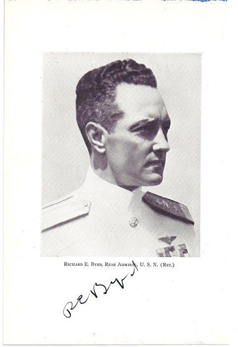Lot 202: North Pole Flyer Richard E Byrd Signed Photograph