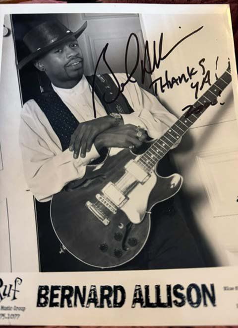 Lot 229: Keepin The Blues Alive Bernard Allison signed photo