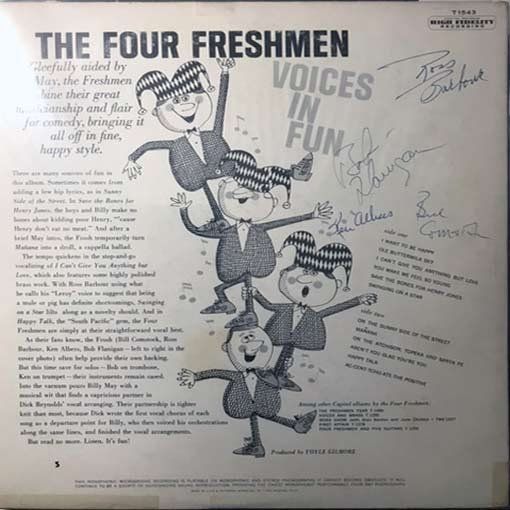 Lot 246: The Four Freshmen Voices in Fun band signed album