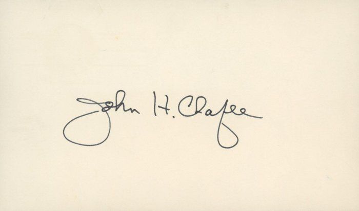 Lot 277: Secretary Of The Navy John Chafee signature cut