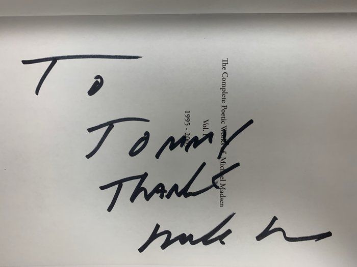 Lot 285: The Complete Poetic Works Of Michael Madsen signed book