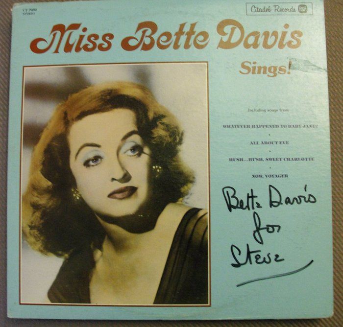 Lot 286: Betty Davis Miss Bette Davis Sings signed album