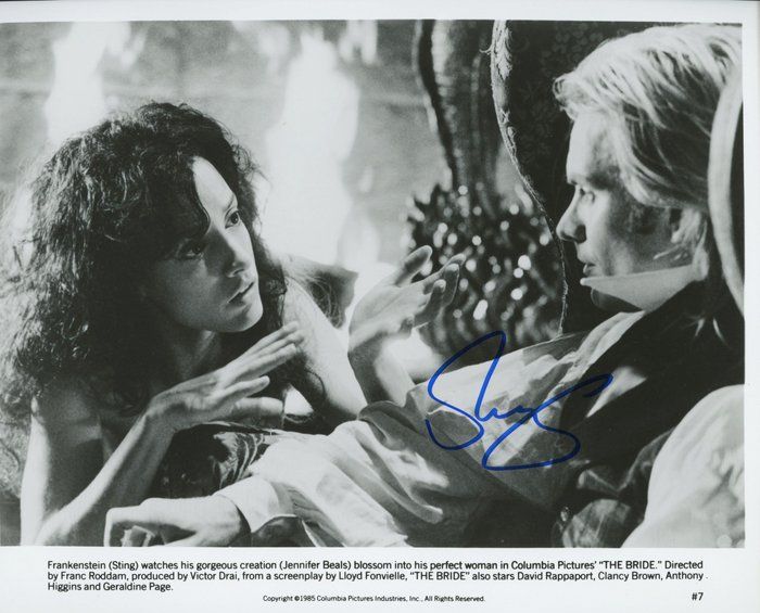 Lot 293: Sting signed Frankenstein movie photo