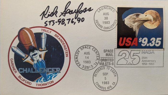 Lot 298: Richard A. Searfoss Signed NASA 25th Anniversary Challenger First Day Cover
