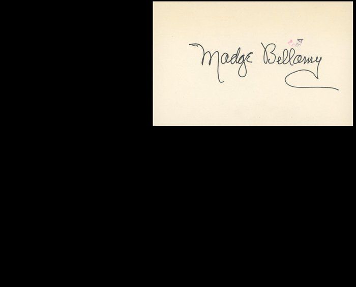 Lot 310: White Zombie Madge Bellamy signature cut