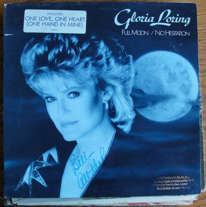 Lot 317: Gloria Loring Full Moon/No Hesitation signed album